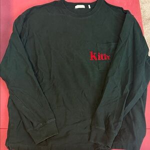 Kith Black Long Sleeve with Red Pocket Logo